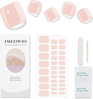 JMEOWIO Solid Nail Foil UV Curing Toenails Gel Nail Strip Sticker