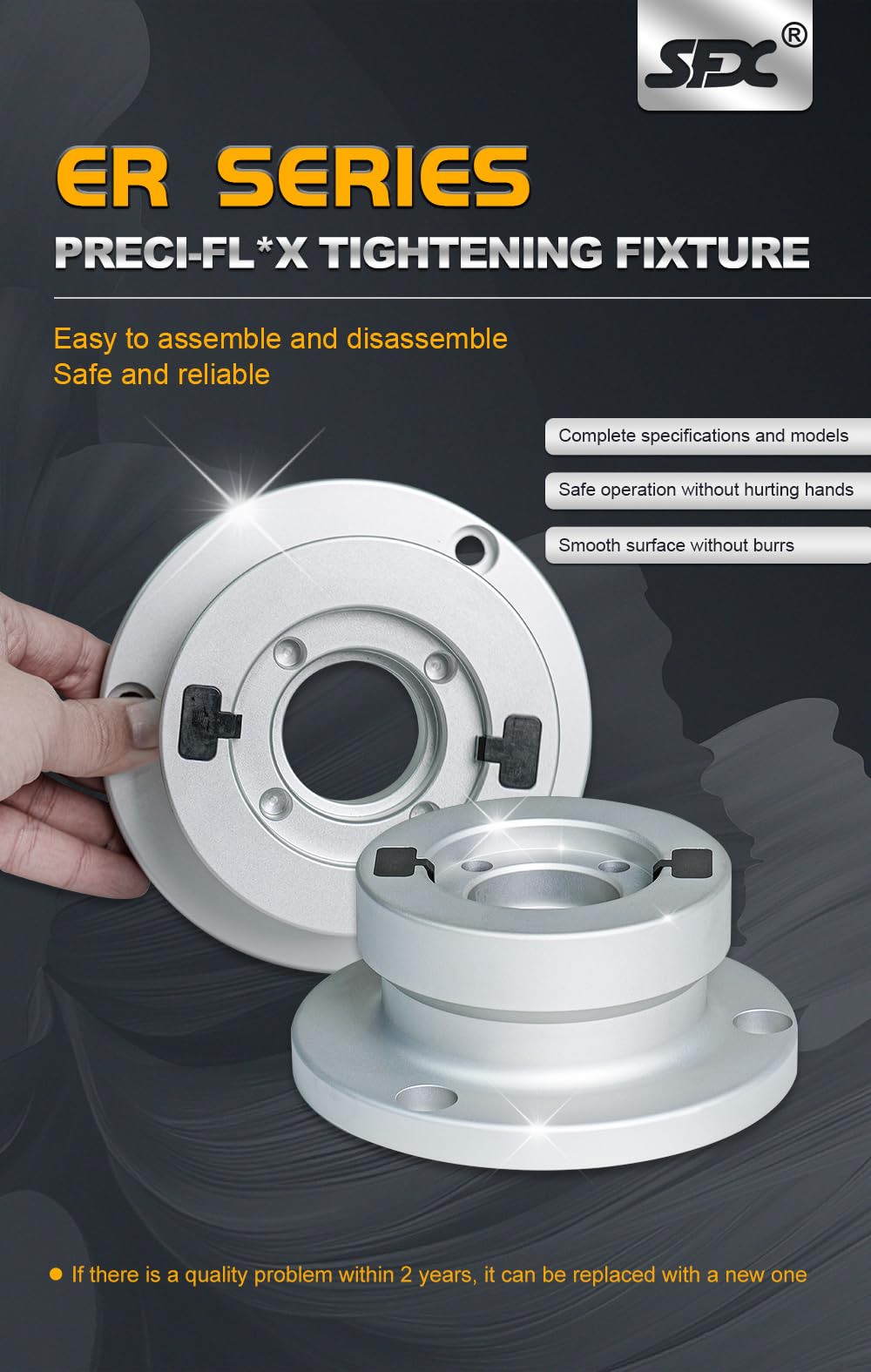ER32 Tool Holder Tightening Fixture Applicable to the disassembly and installation of EPPING*R PRECI-FL*X series tool holder