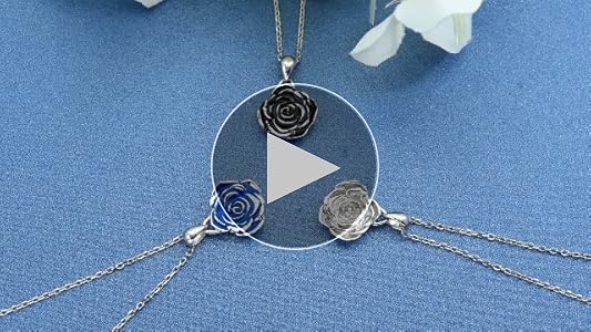 Amazon.com: BEILIN 925 Sterling Silver Black Flower Rose