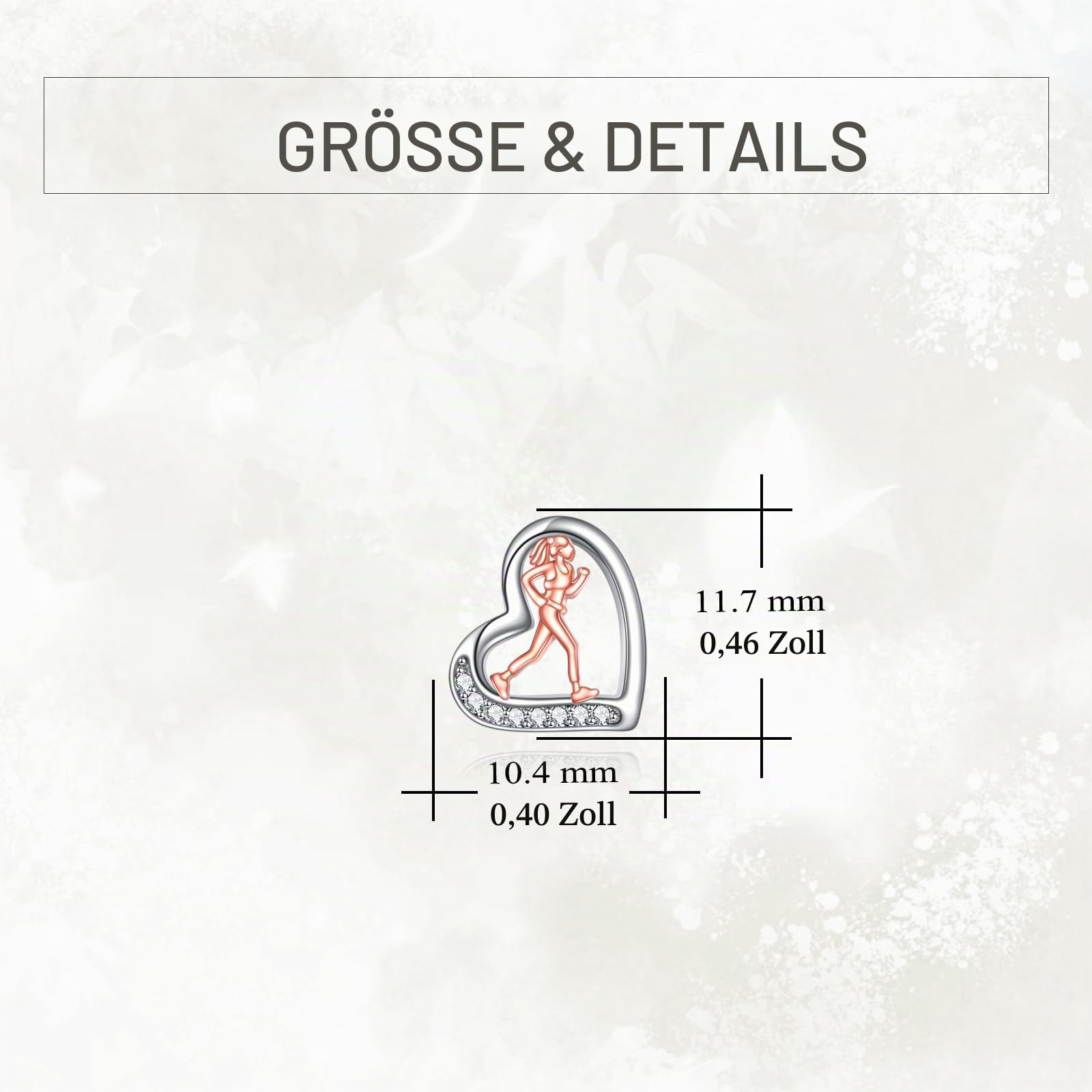 Sport Ohrringe Sterling Silber Herz Ohrstecker Sport Hobbys Schmuck | Muttertag Weihnachten New Year Geburtstag Geschenke für Damen Oma Mama Tochter
