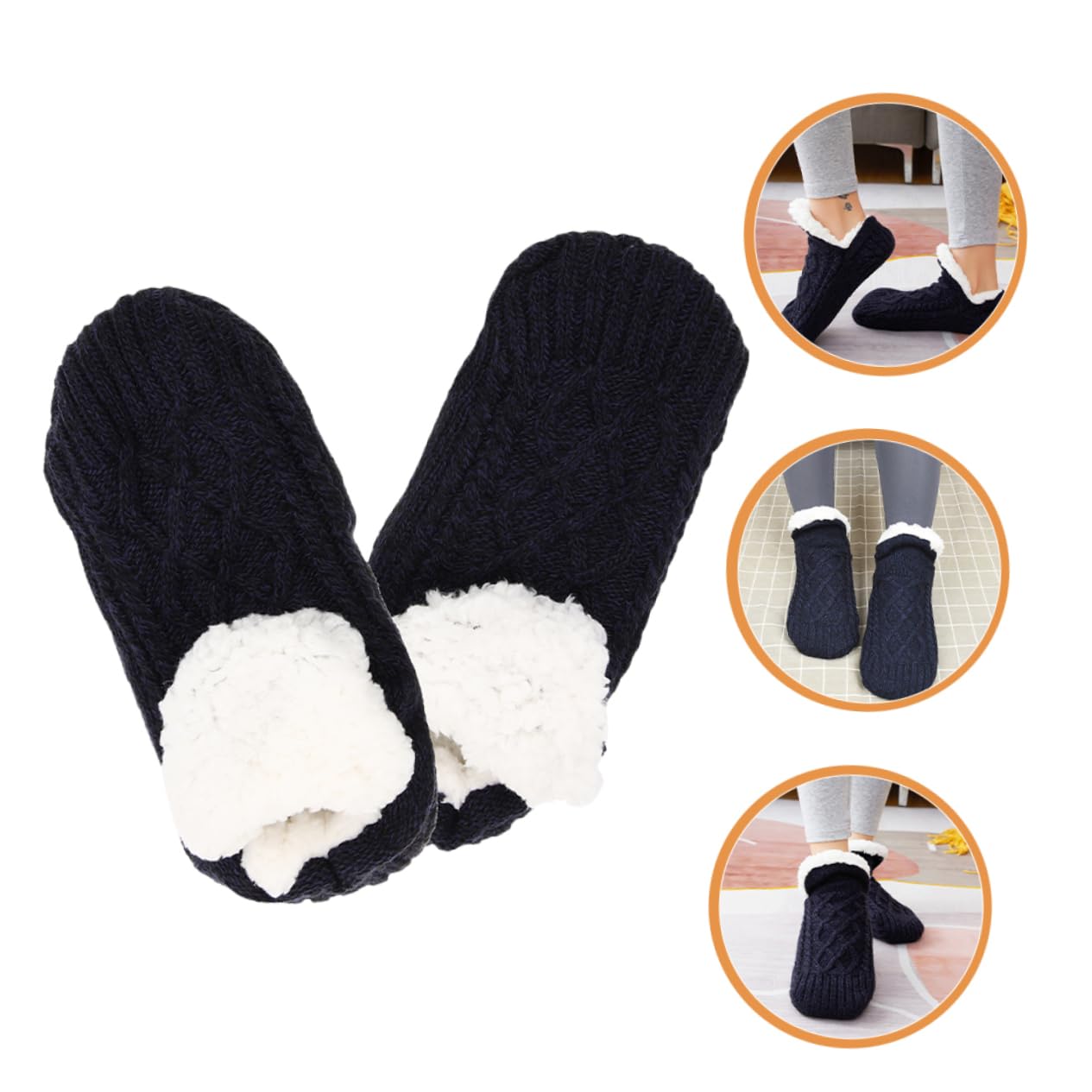 GALPADA 3paare Flauschige Damen Und -haussocken Rutschfeste Winter-slipper Warme Und Bequeme Stoppersocken Für Halloween Weihnachten Und Täglichen Gebrauch