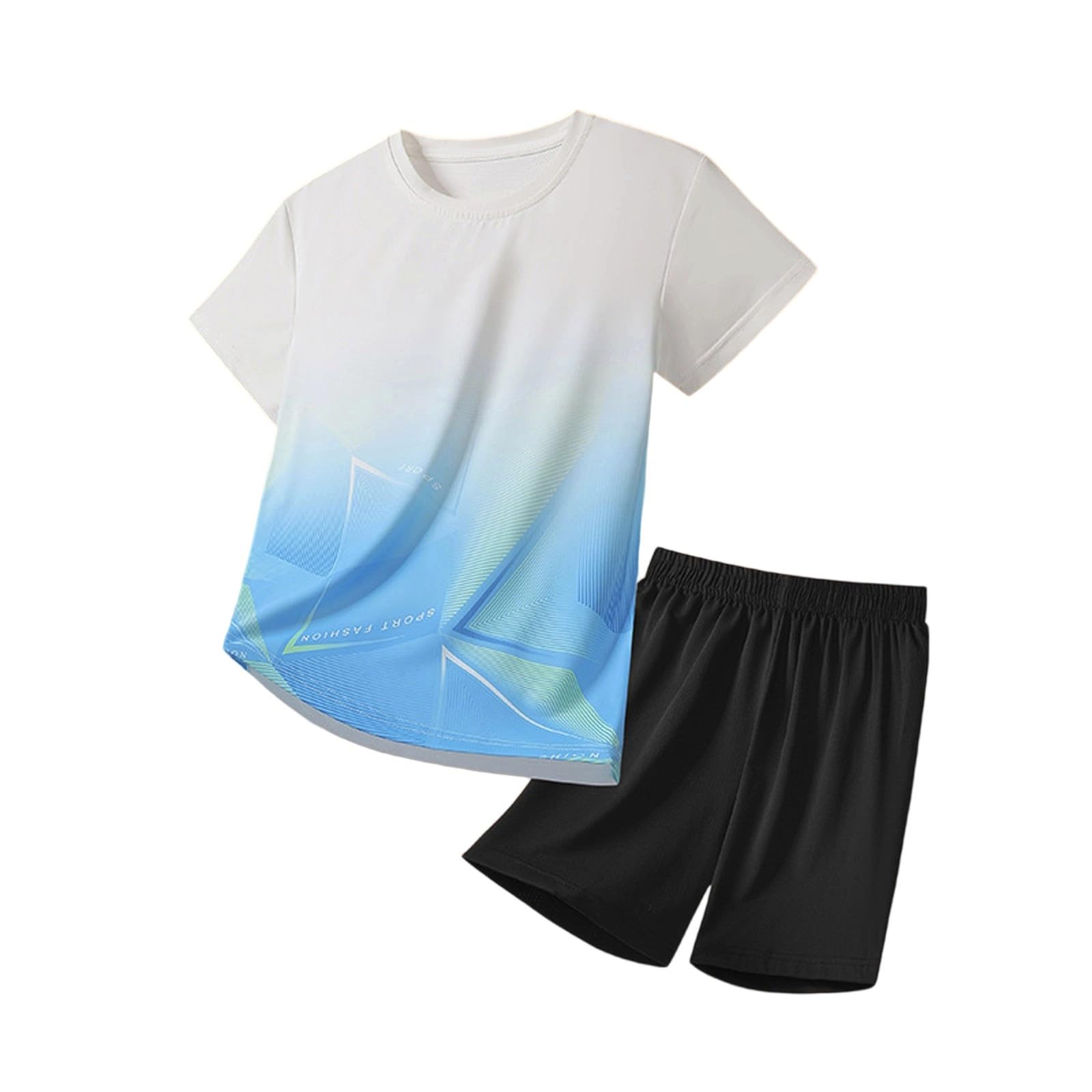T-shirt pour enfant garçon 2026 Tenue de sport pour garçons et filles, respirant, évacuant l'humidité, t-shirt basique uni