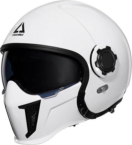 TRIANGLE - Cascos de motocicleta, motocross, todoterreno de cara completa, unisex, doble visor con pantalla solar interna tintada, de carrera