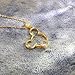 Gold Cute Necklace for Girls Teens Women - Sterling Silver Hypoallergenic Cubic Zirconia Mouse Pendant Necklace Adjustable Dainty Lovely Necklace Fashion Jewelry Adorable Gifts for Christmas Daughter