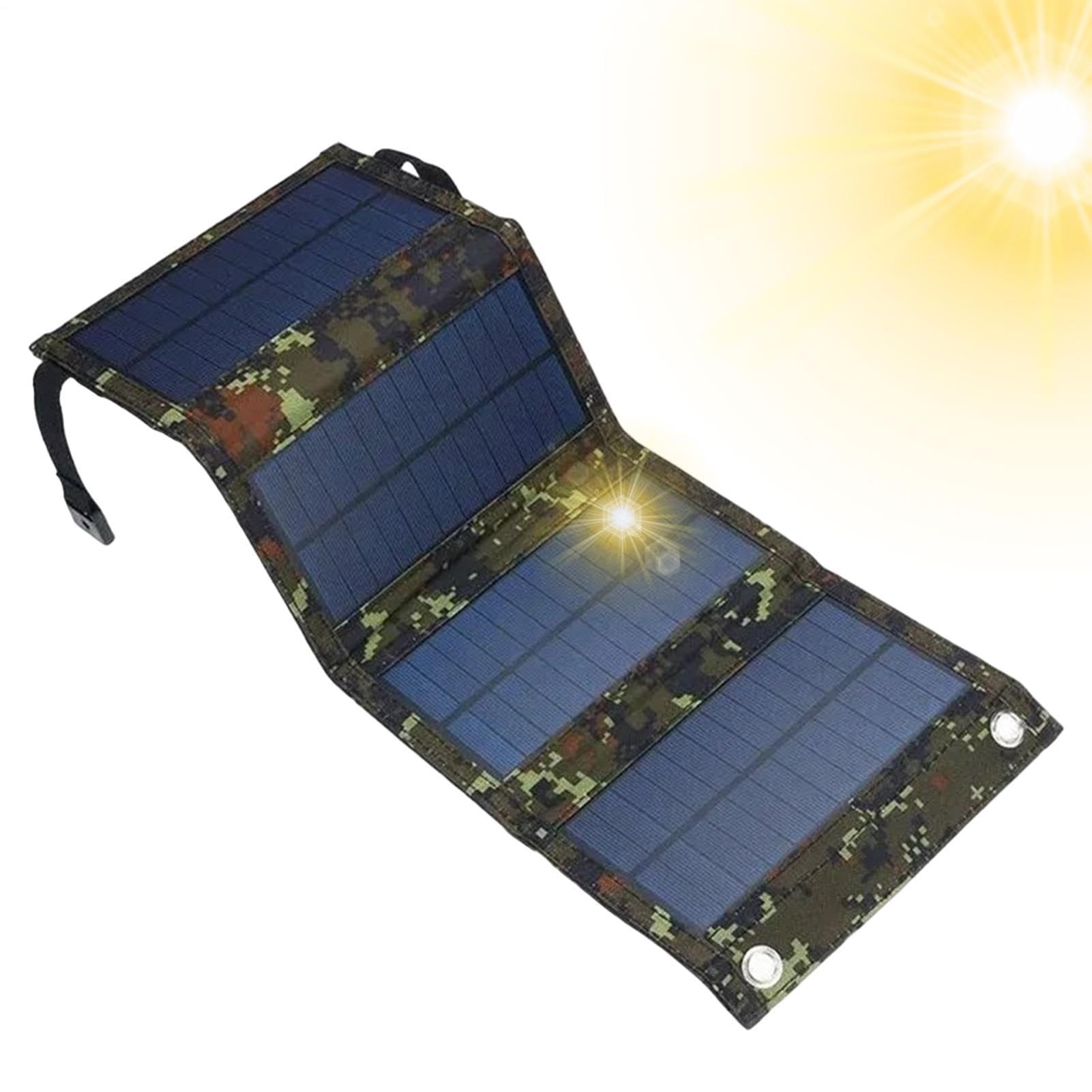 Chargeur solaire portable, panneaux solaires pour camping Chargeur pliable