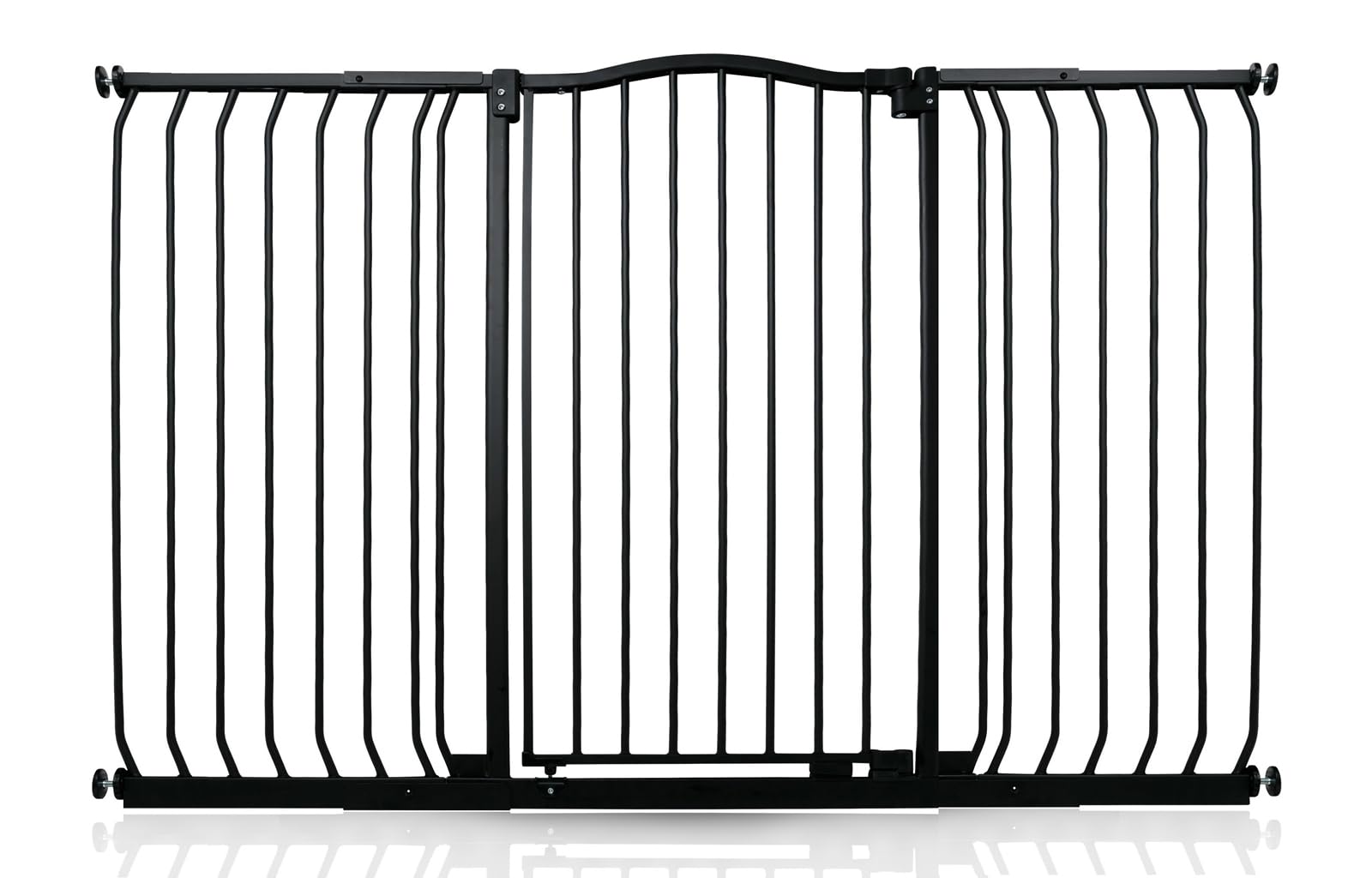 Safetots Extra Tall Curved Top Safety Gate, 116cm - 125cm, Matt Black, Extra Tall 100cm in Height, Pressure Fit Stair Gate, Baby Gate for Doors Hallways and Spaces, Safety Barrier, Easy Installation — view 62