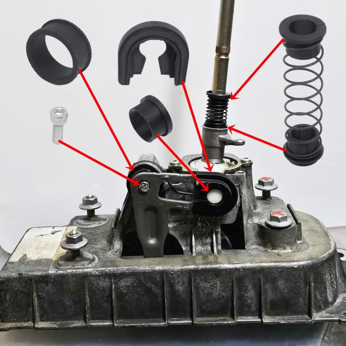 Complete Set Upgrade Bushing Kit for VW Golf Manual Transimission Gearbox Enhance Kit Shifter Lever Adjuster Selector linkage End Fix 1K0711699 1J0711550