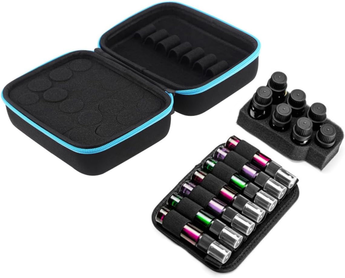 Portable Storage Case Large Capacity Perfume Lipstick Bottle Holder Shockproof and Drop for Women Double Zipper Design