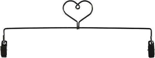 Miniatura 1 de Ackfeld Manufacturing Gancho con clip de corazón de 12 pulgadas, carbón, 0.3 x 15 x 8.5 pulgadas