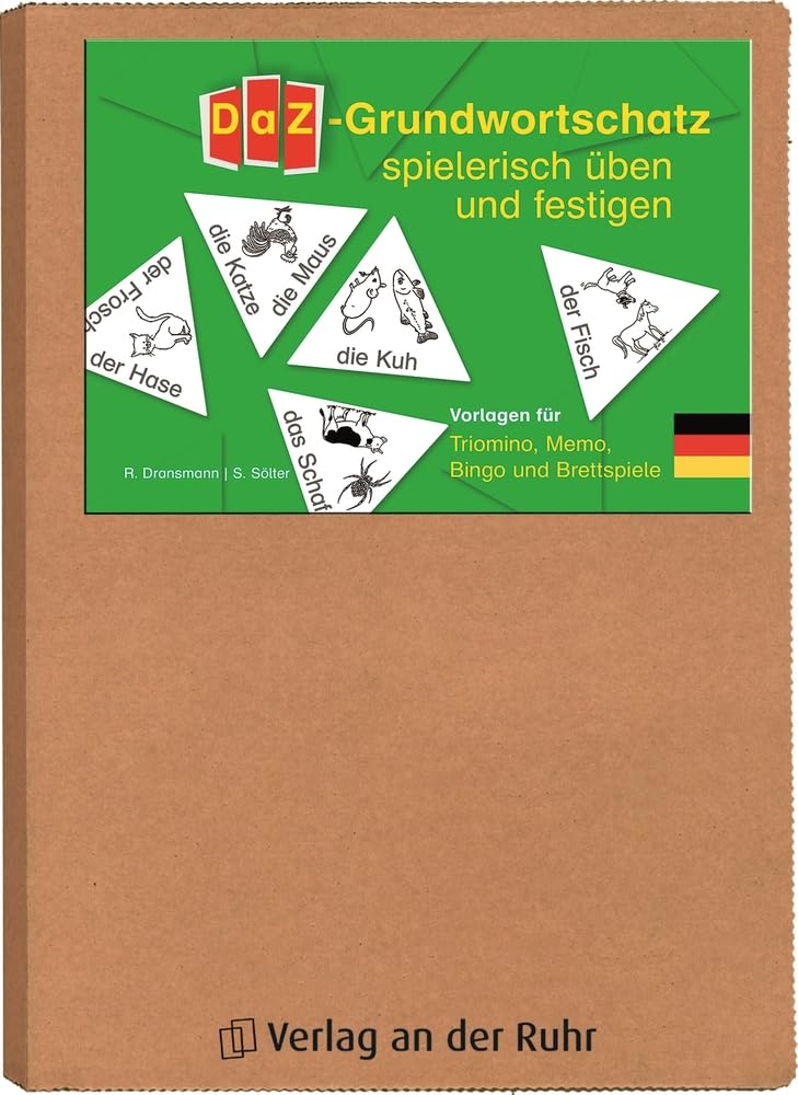 DaZ-Grundwortschatz spielerisch üben und festigen: Vorlagen für Triomino®, Memo, Bingo und Brettspiele