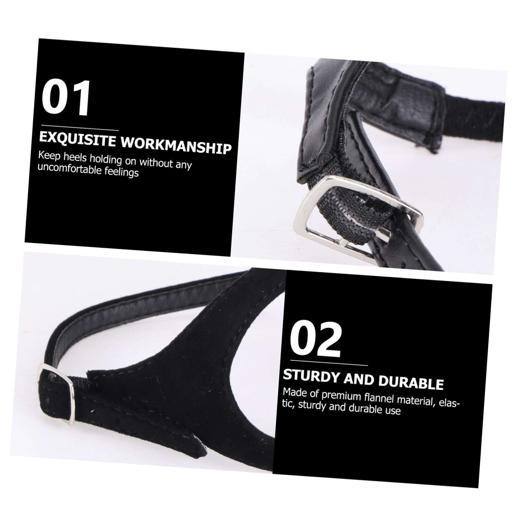 LIFKOME 9paires Lacets Pour Sangles Anti-dérapantes Noir Pack Pour Chaussures à Conception Et Confortable