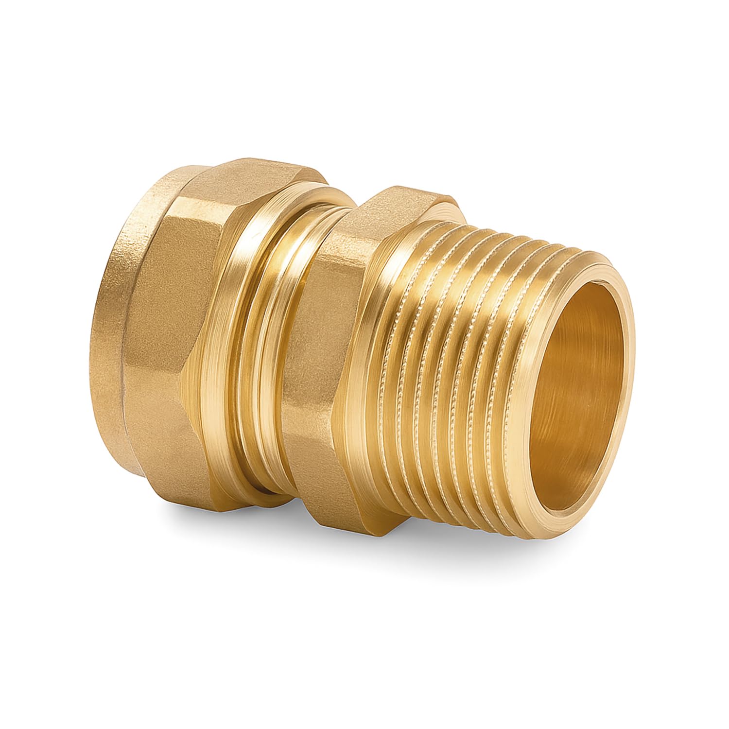 Adaptador de unión recta MI 22mm Westco de latón macizo para instalaciones duraderas