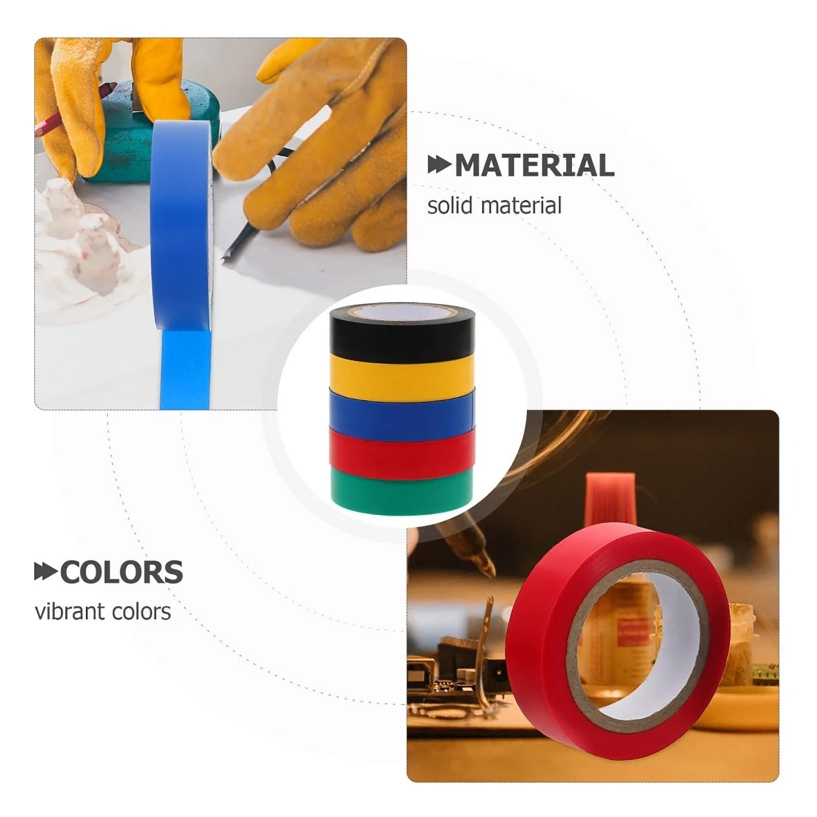 Isolierband In Verschiedenen Farben, 10er-Pack – Wasserdicht, Industrie-PVC, 30,5 X 20,1 M – Stark Selbstklebend, For Die Kabelisolierung, 160 Mm, 600 V