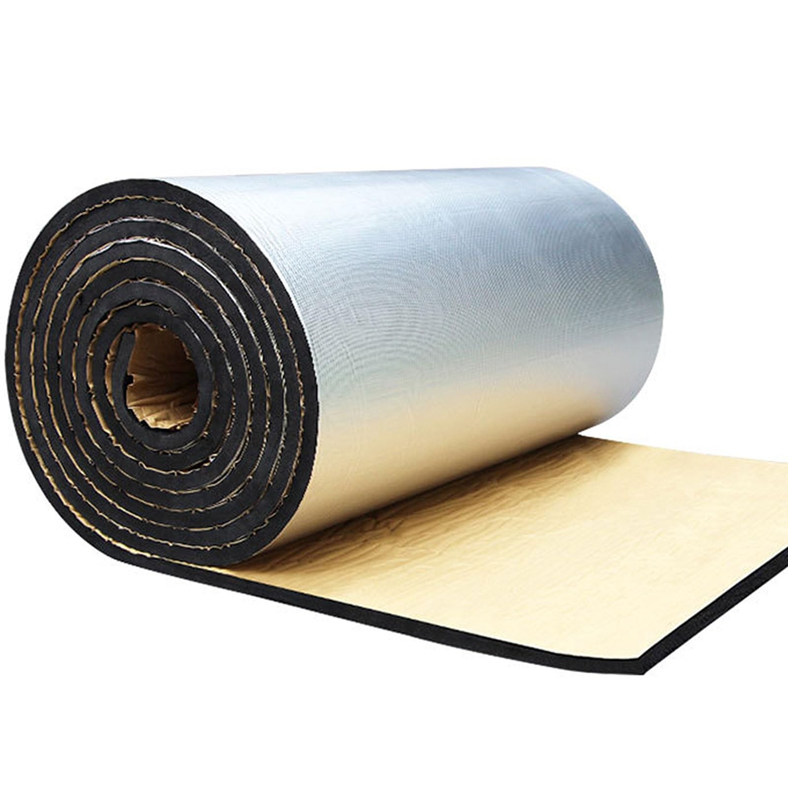 High Density Aluminum foil Insulation Cotton for Reduce Heat Loss Weather Resistant Water Pipe Wrap for Winters Outdoor Water Pipe Insulation Freeze Protection (Size : 1m*1m, Color : 5mm)