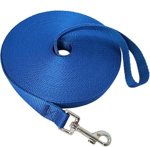 Nylon Training Dog Leash for Small Medium Large Dogs, 15ft 20ft 30ft 50ft 100ft Long Leash Dog/Puppy Lead for Obedience Recall Training, Camping