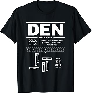 Denver International Airport Colorado DEN T-Shirt