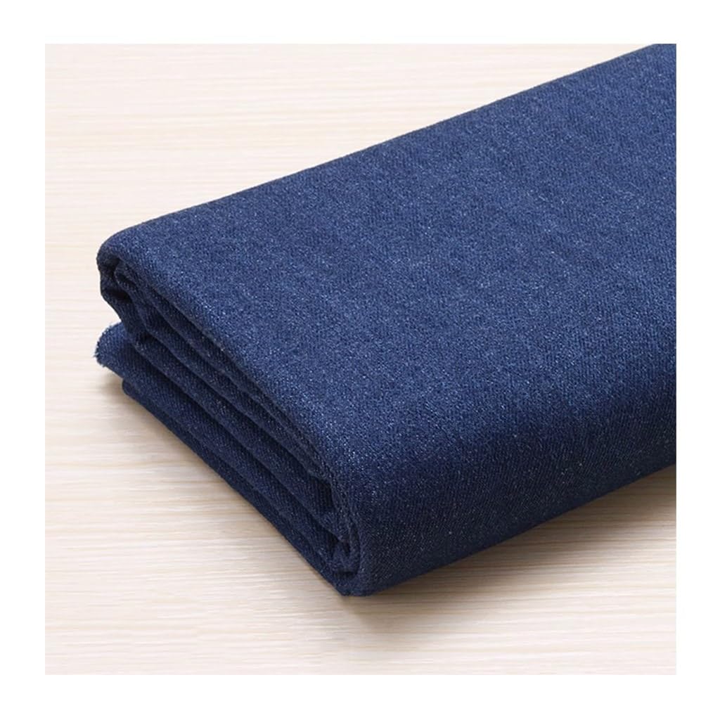 Tela Vaquera Algodón De 145 Cm, Material Vaquero De Por Metro, Para Costura, Acolchado, Ropa, Manualidades, Color Azul Oscuro(Blue 5,5x1.45M(16.40x4.75ft))