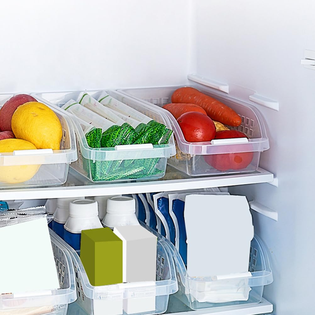 Cabilock Contenedores De Refrigerador 2 Unidades Cajas Transparentes Para Almacenaje De Frutas Y Verduras Organizador Cocina Reutilizable 12.00X5.31X3.54 Pulgadas