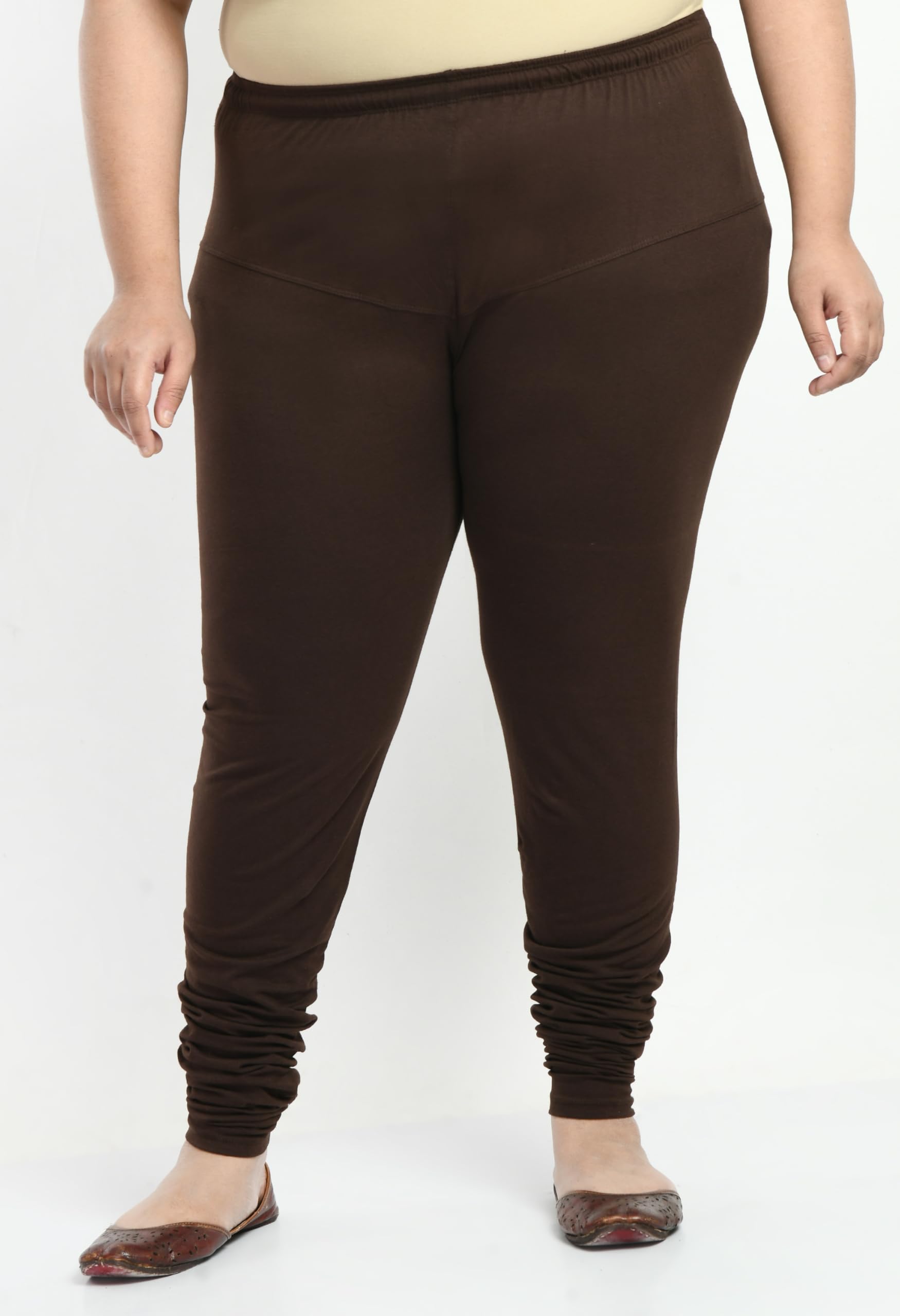 hypelook enterprises Women Cotton Lycra Solid Plus Size Full Length Churidar Leggings-picture-0