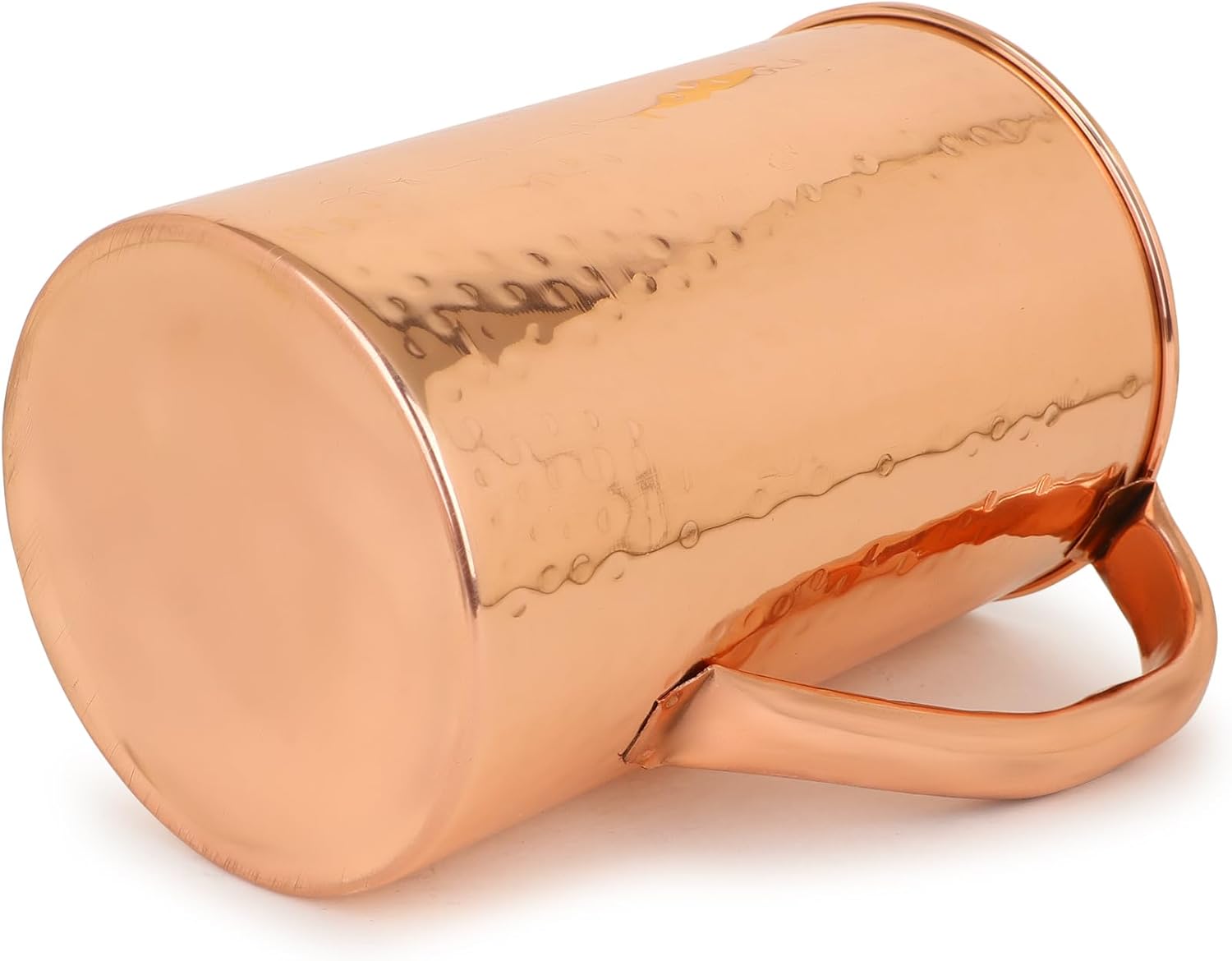 Zap Impex Pure Copper Pitcher with a Lid, Solid Copper, Copper Water Hammered Jug, Capacity 1200ml