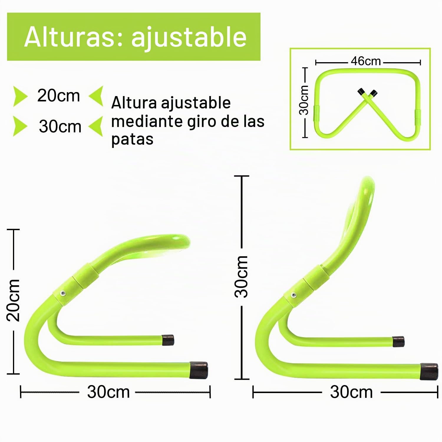 LZQ Valla de coordinación de fútbol, obstáculos de entrenamiento de altura ajustable, 6 unidades