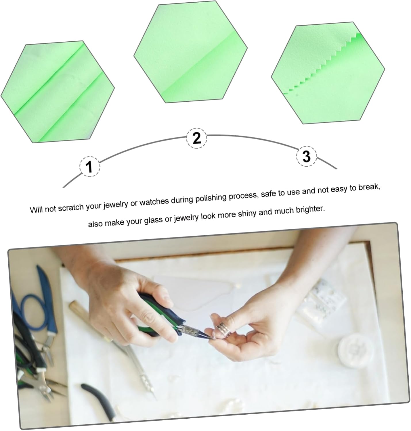 2pcs Double-Sided Suede Wiping Cloth for Jewelry and Silverware Cleaning Fine Soft Polishing Cloths for Smudges and Fingerprints Versatile Use for Watches Glasses