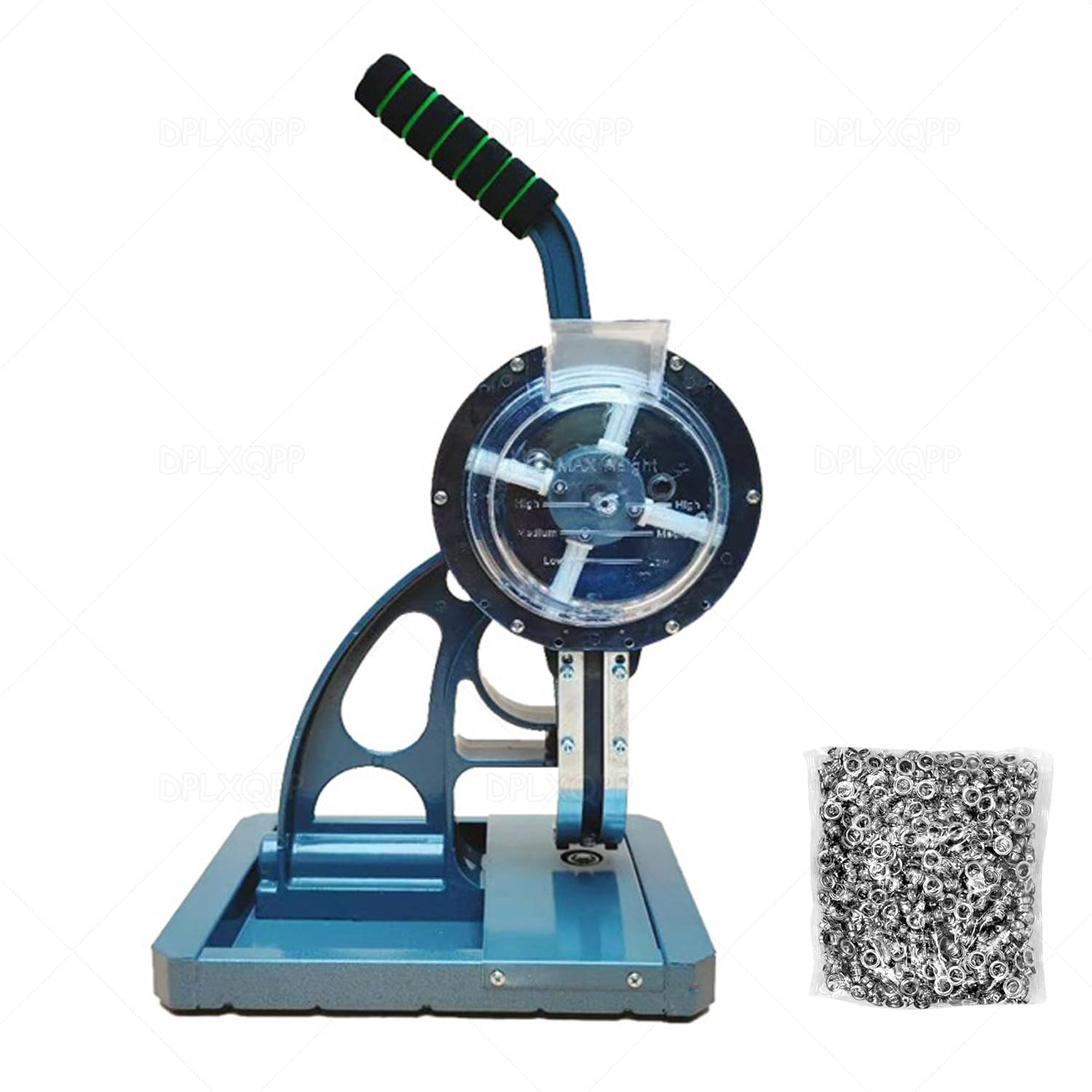 Automatic Eyelet Feeding Grommet Punch Press Machine,Semi-Automatic Grommet Machine,Manual Eyelet Press,Eyelet Grommet Machine for Banner Tarpaulin Fabric,4 Casters,1000PCS Grommets Included 8mm
