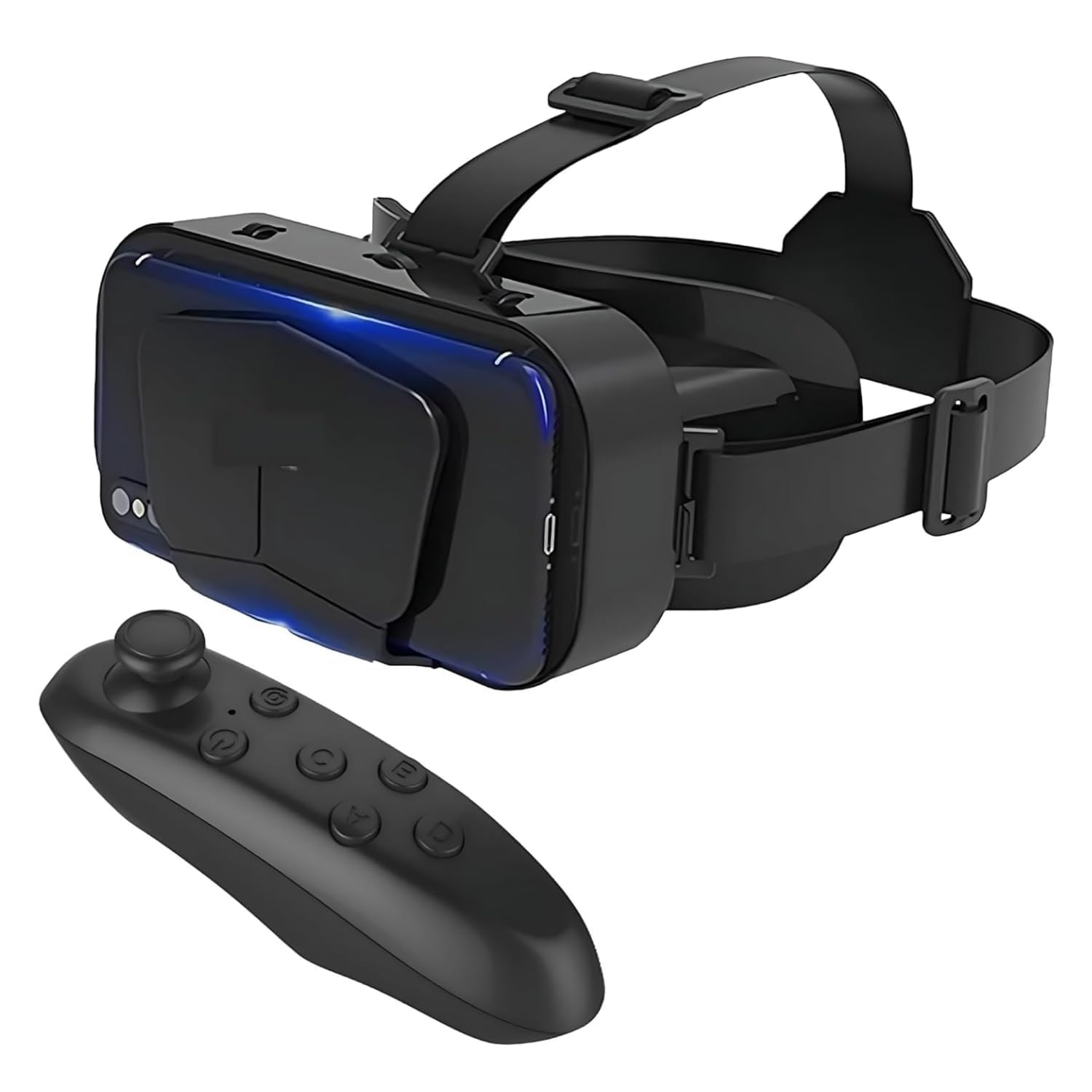 Drumstone (10 Years Warranty) Combo 3D VR Headset+Bluetooth Remote – Virtual Reality Goggles for Movies & Games | Immersive Giant Screen Viewer | Adjustable Design | Gift for All-picture-31
