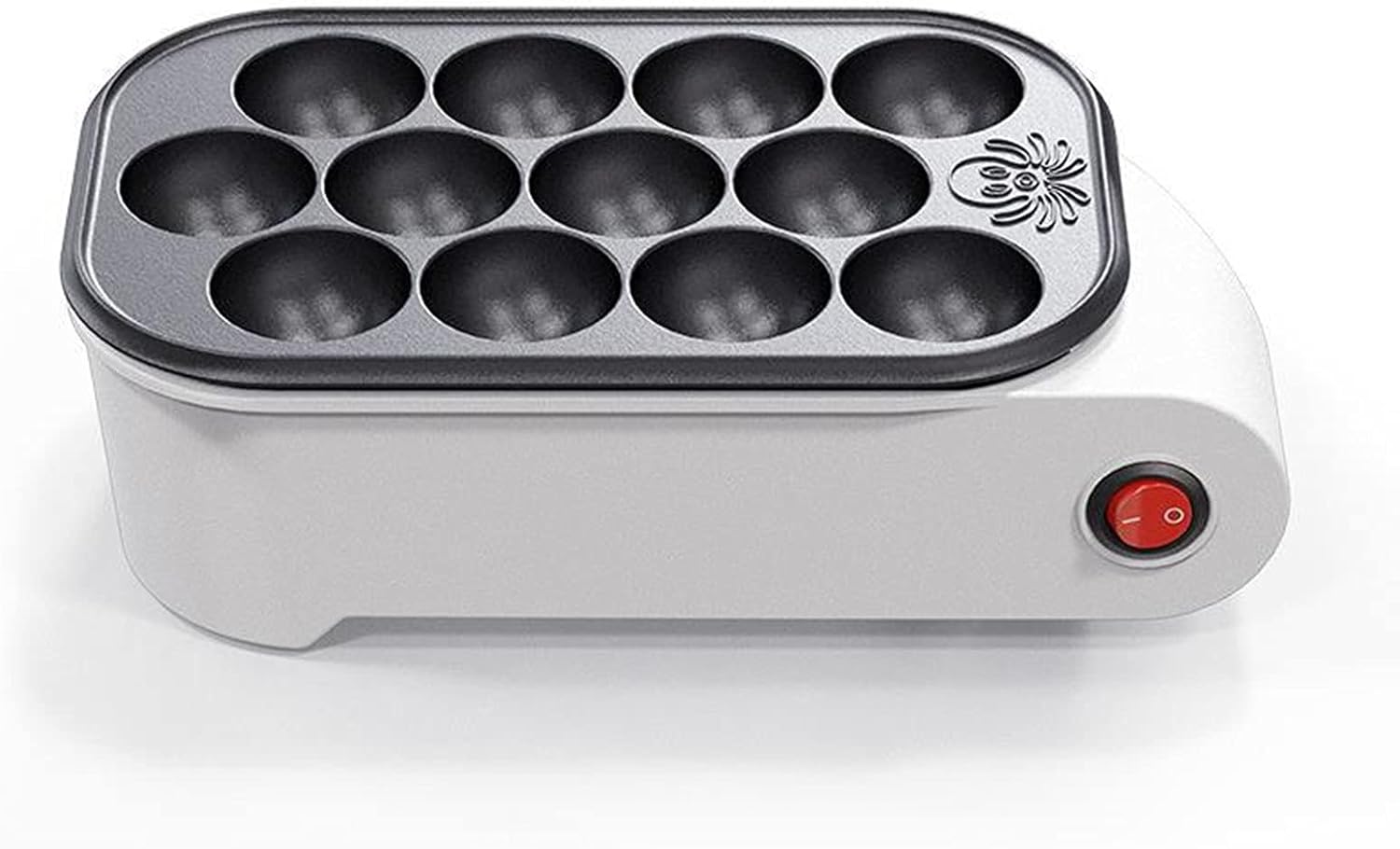 Electric Takoyaki Maker 12 Holes Grill Pan for Kitchen Intelligent Temperature Control Easy to Clean for Octopus Balls Potato Balls Purple Potato Balls