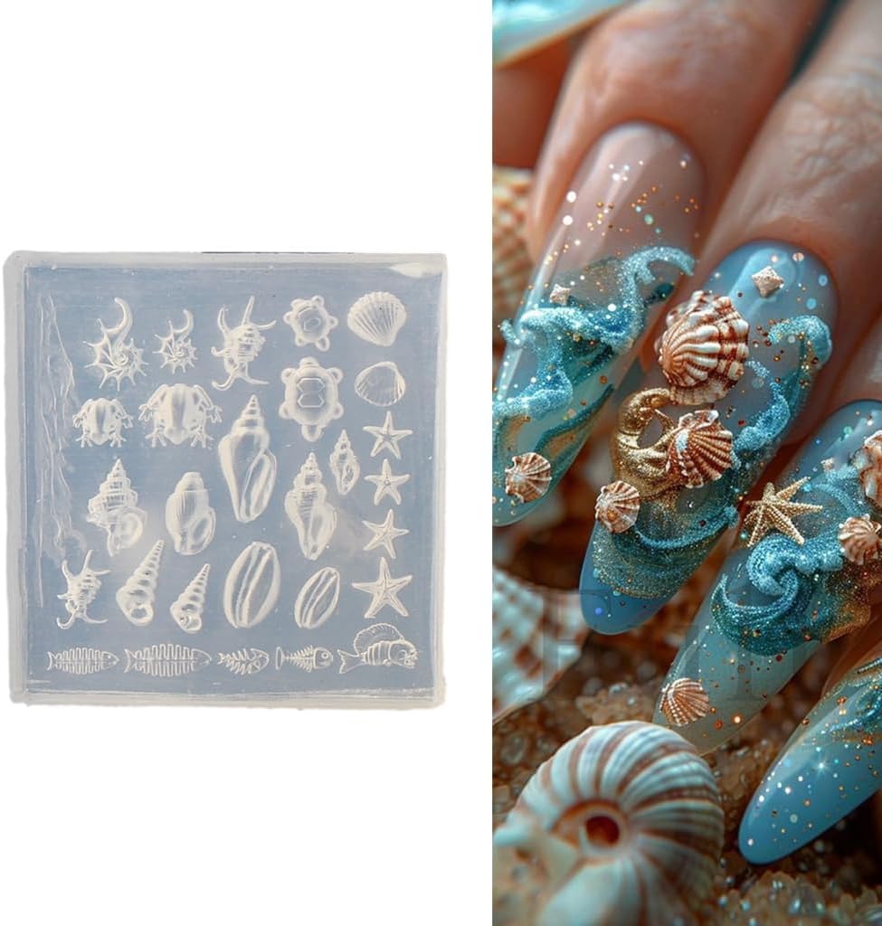 Sea Theme Art Accessories Mold Nail Designing Moulds Nail Embellishment Moulds