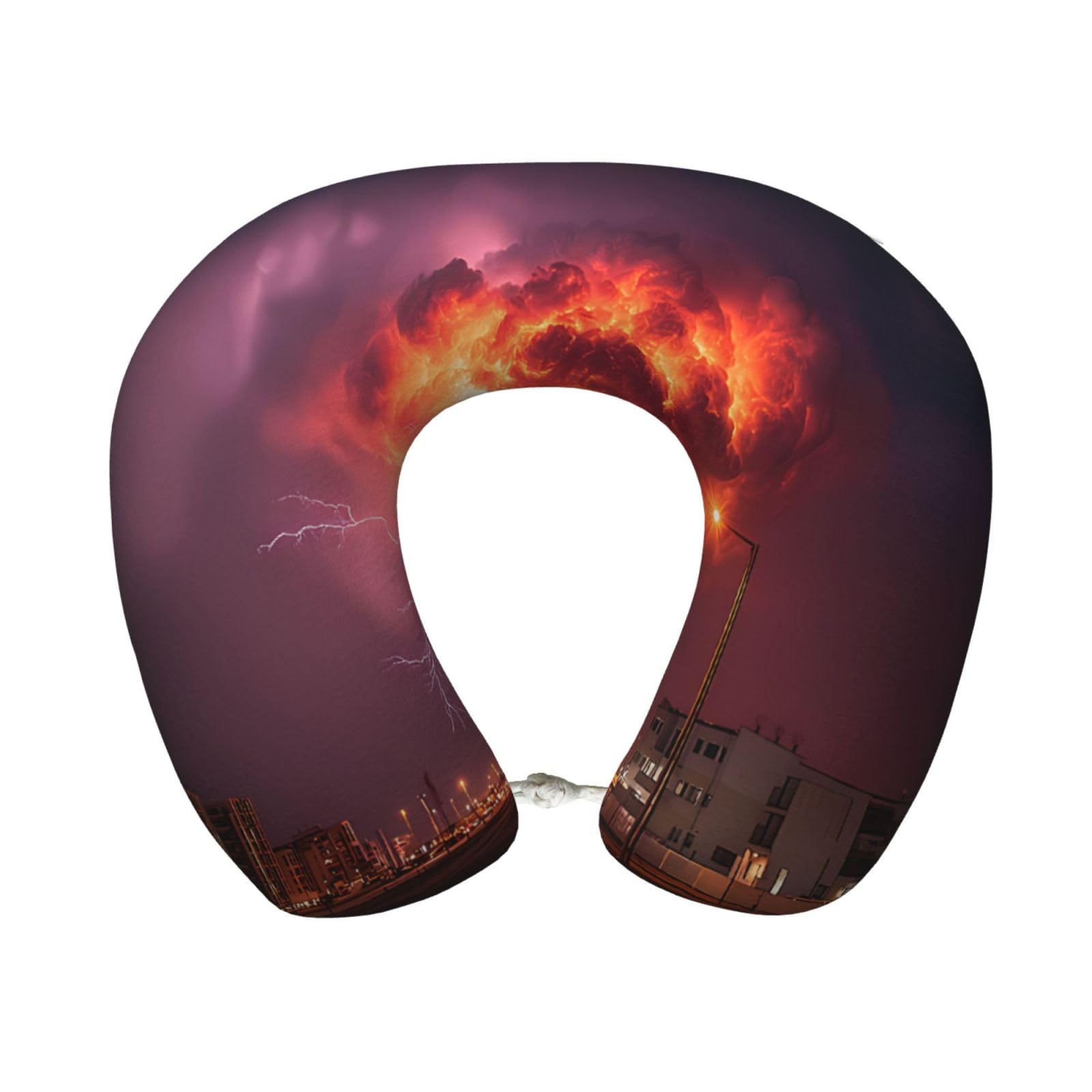 BOAIHH Lightning Cloud Memory Foam Travel Pillow for Soft Comfort Fits Snugly for Naps Office, and Airplane Use