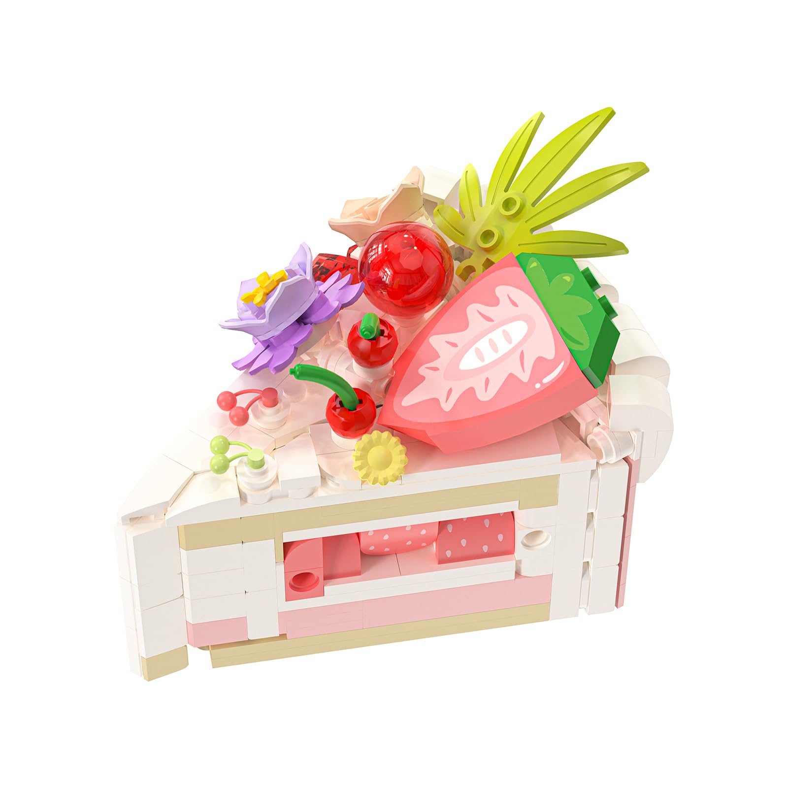 LUXEBLOCKS The Great British Bake-Build: 349-Piece Collectible Cake Slices Building Set | Create Showstopper Cake by Completing 7 Series | Medium Construction Blocks (Very Berry Jubilee(336pcs))
