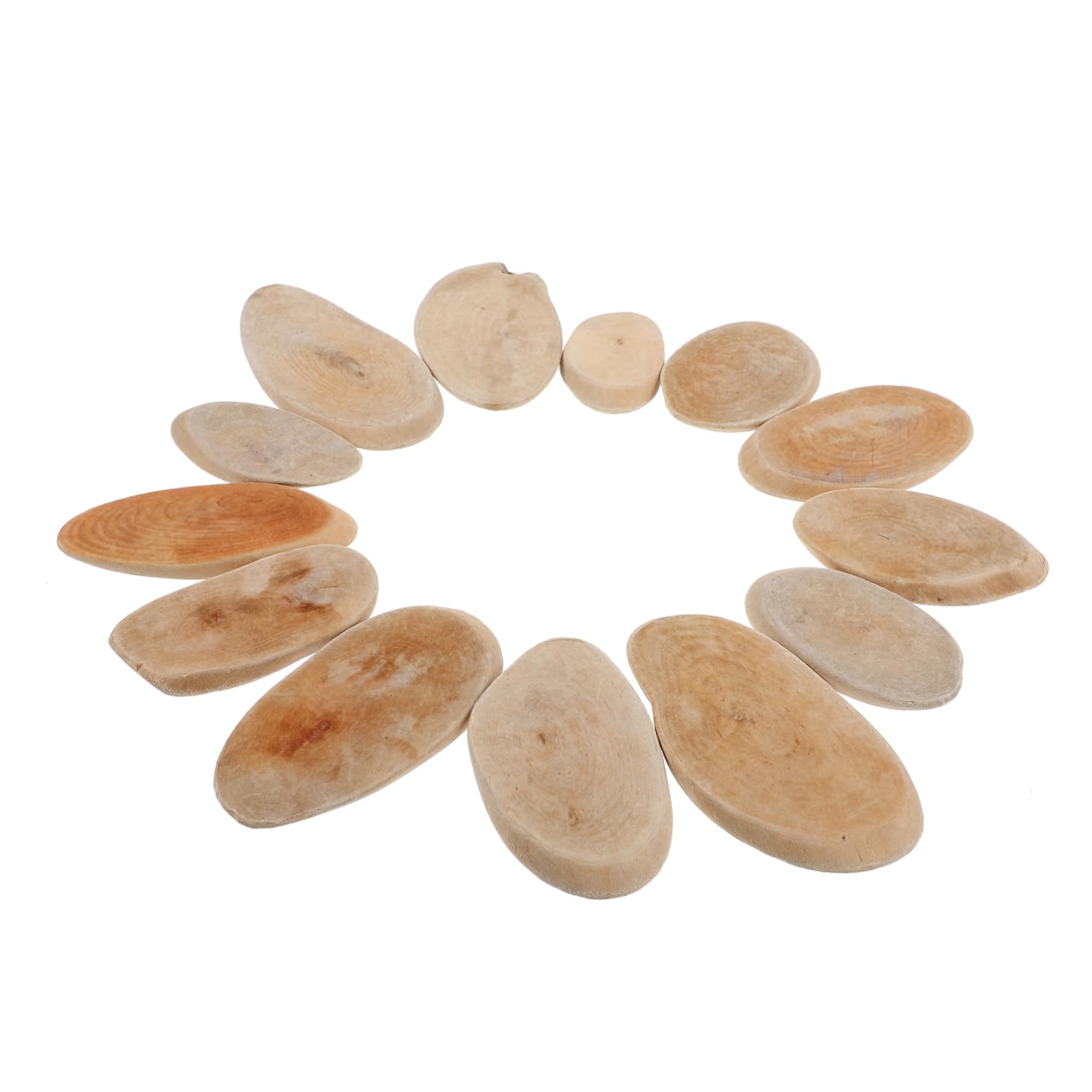 Cabilock 4sätze Natürlichem Für Vasenfüllungen Rustikale DIY Tischdeko Für Hochzeiten Veranstaltungen Und Zuhause Ovaler Vasenfüller Aus Holz Für Kreative Bastelprojekte Und