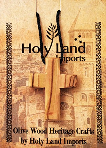 Holy Land Imports Olive Wood Cross Pendant. (1.5 inches Height) WA-373
