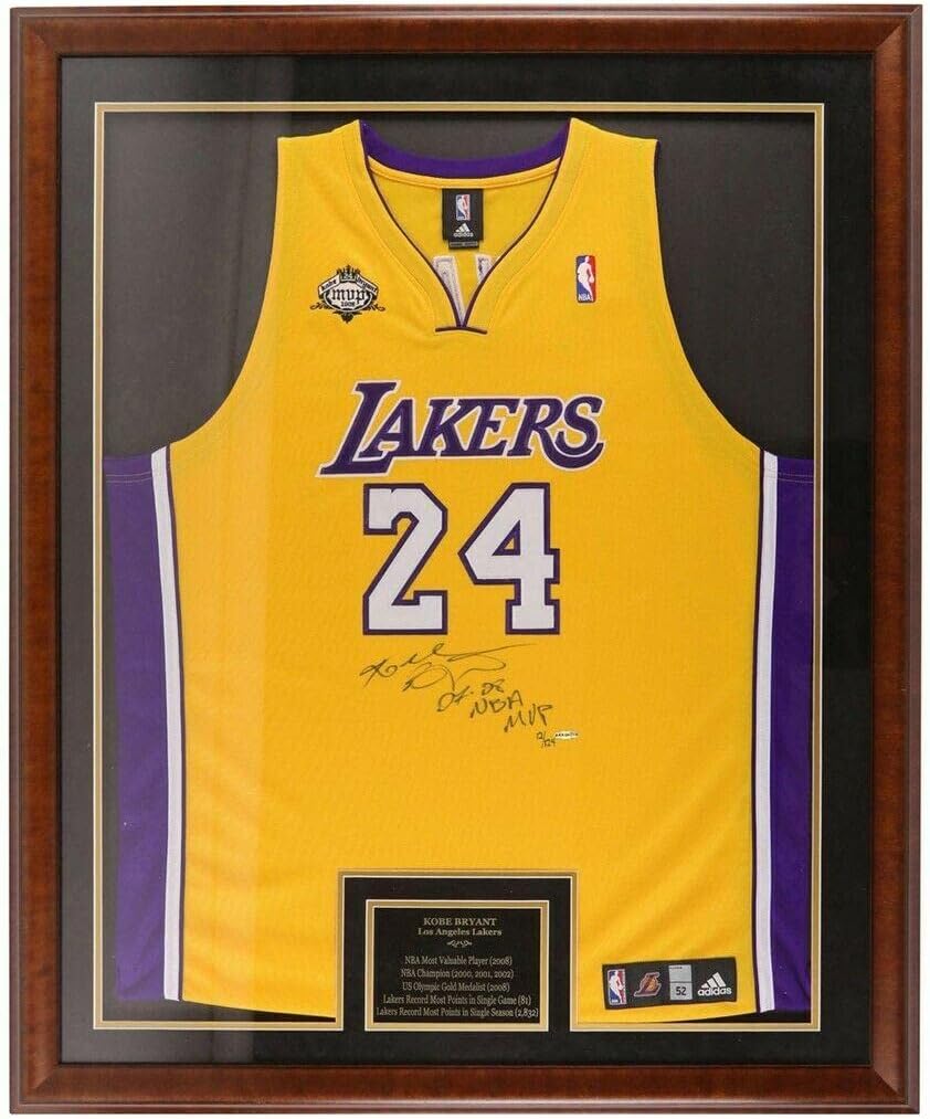 Kobe Bryant 2007-08 NBA MVP Signed Pro Cut Los Angeles Lakers Jersey UDA & JSA - Autographed NBA Jerseys