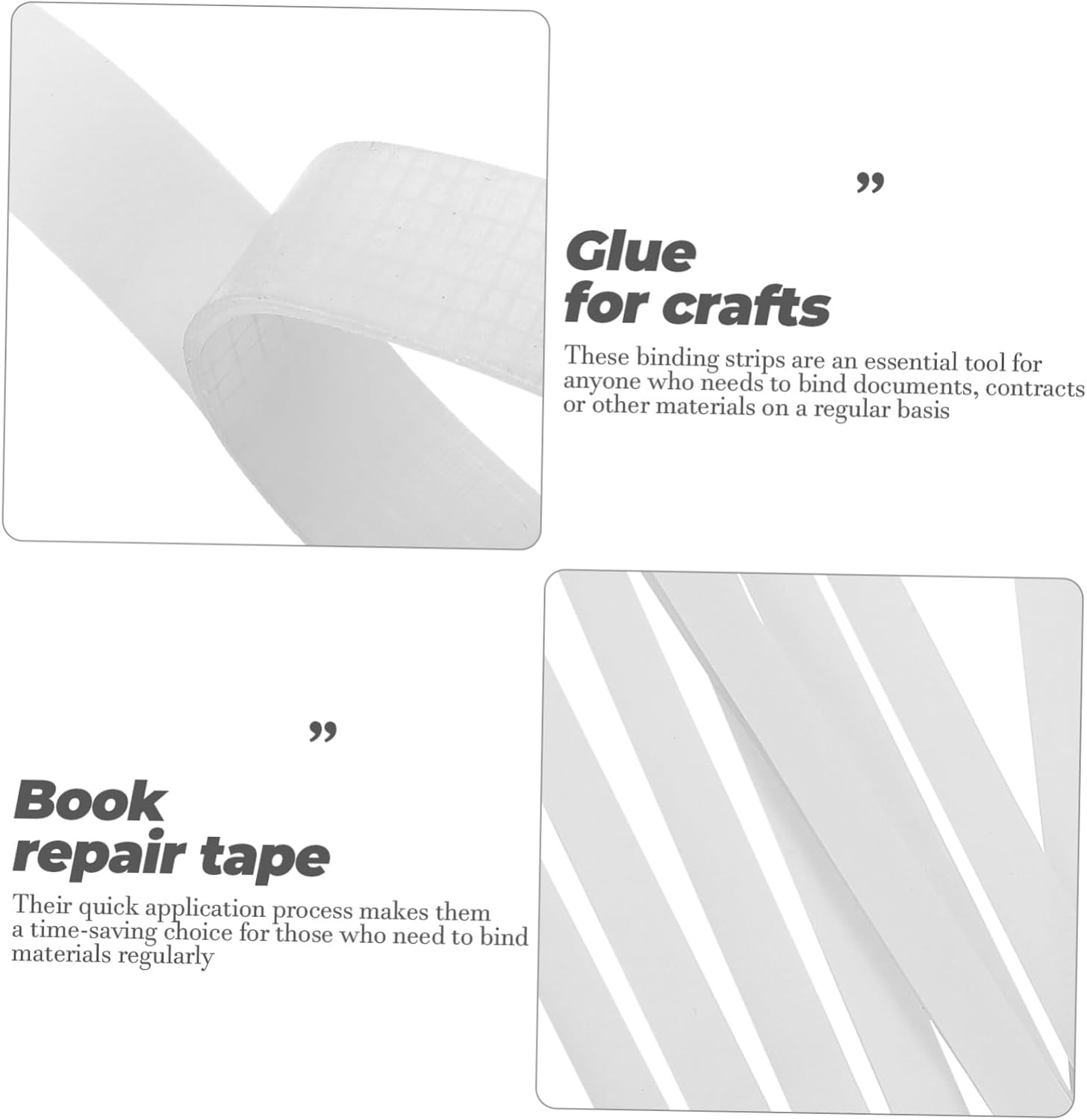 Book Repair Tape Mesh 30pcs 12mm Wide Strips Easy to Use for Binding Needs