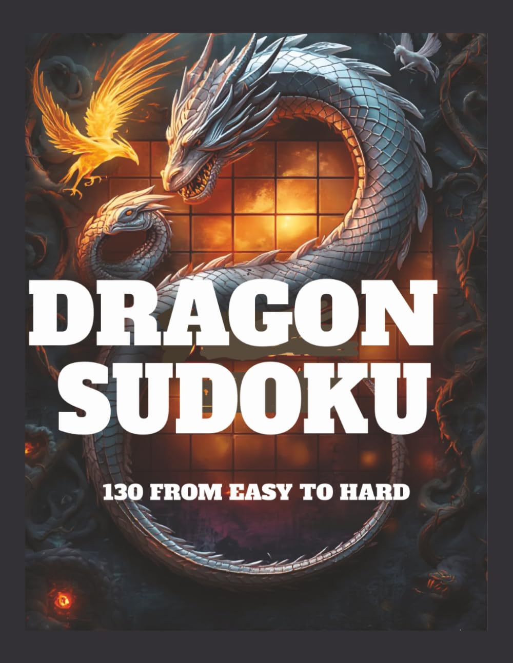 DRAGON SUDOKU 130 from easy to hard: Improve your focus ability , stimulate your rational thinking and sharpen your mind| Antistress Activity for all ... relaxing easy Sudoku to more challenging ones
