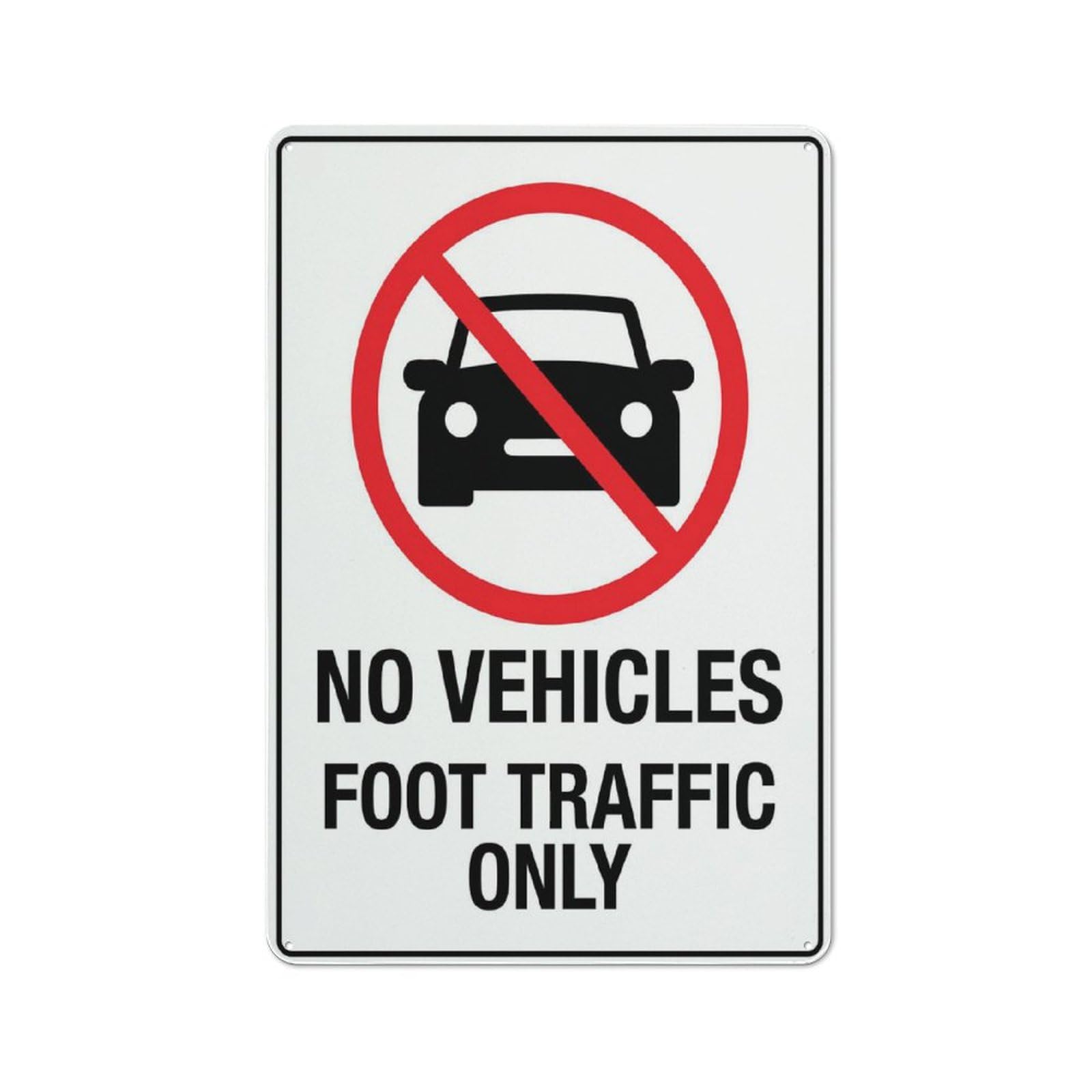 Amazon.com: No Vehicles Foot Traffic Only Sign 12 X 8 Inches