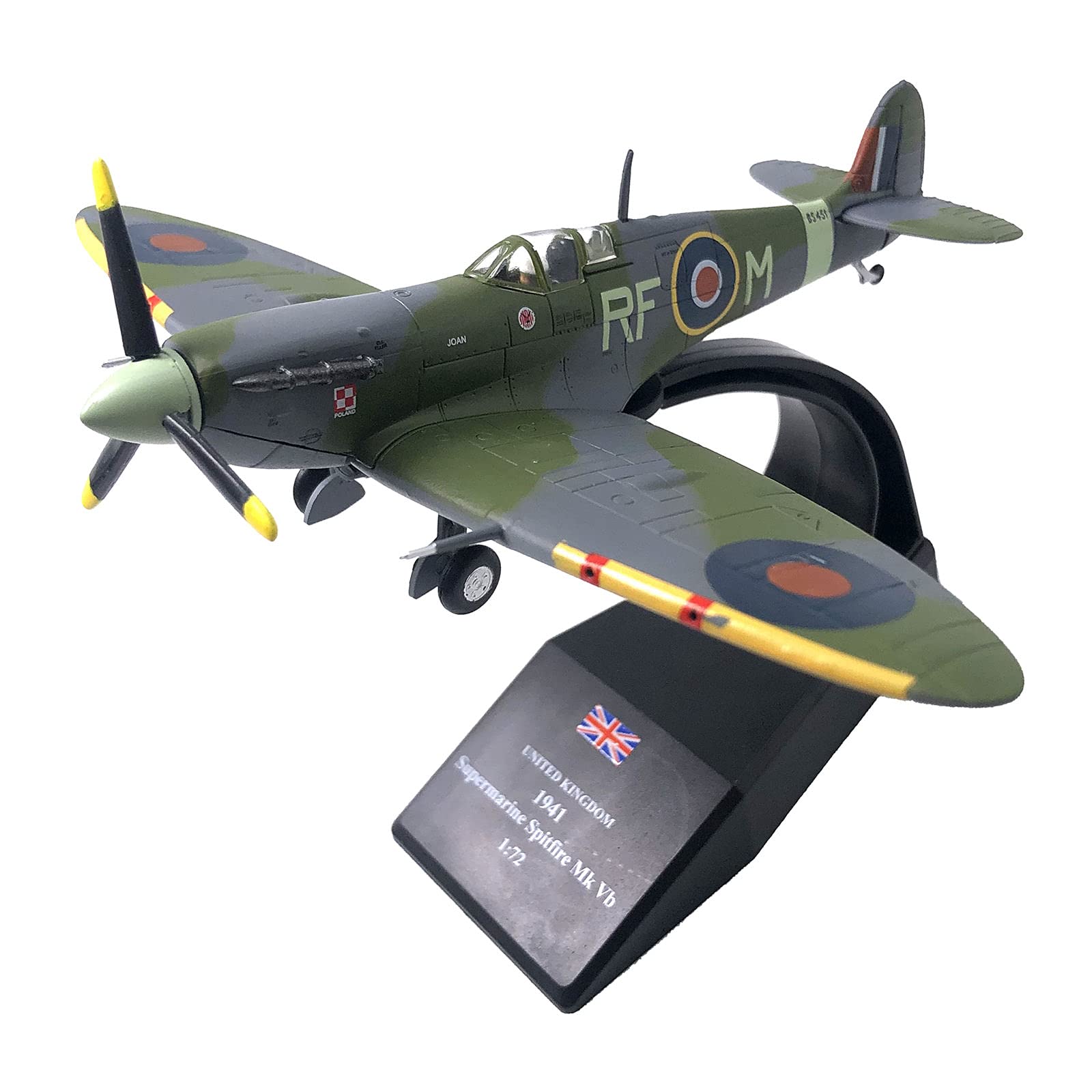 yotijar 1/72 WWII Spitfire Fighter Diecast Model with Ornaments