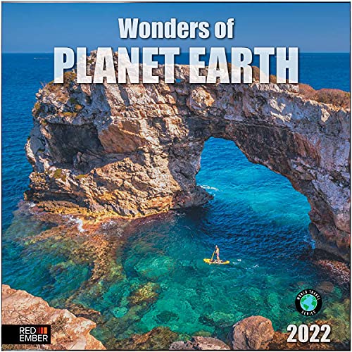 RED EMBER Wonders of Planet Earth 2022 Hangable Wall Calendar - 12 x 24 Opened - Thick & Sturdy Paper - Giftable - Absolutely Astounding
