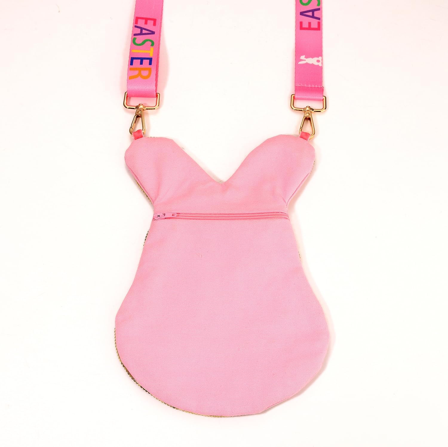 NLCAC Easter Bunny Beaded Purse Crossbody Bag Pink Beaded Bag Adjustable Spring Holiday Strap Shoulder Bag for Women - Image 4