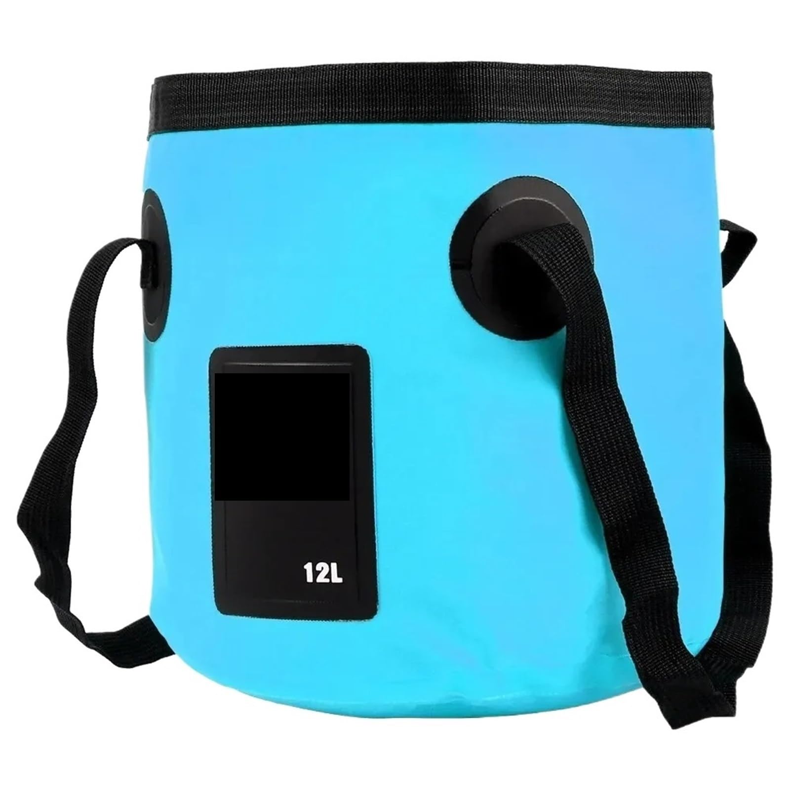 Camping Faltbarer Eimer 2 STÜCKE 12L Falteimer Tragbarer Outdoor-Reise-Faltbarer Wassereimer Schüssel Waschbecken Waschtasche Autowascheimer Multifunktions for Camping(2PCS Blue)