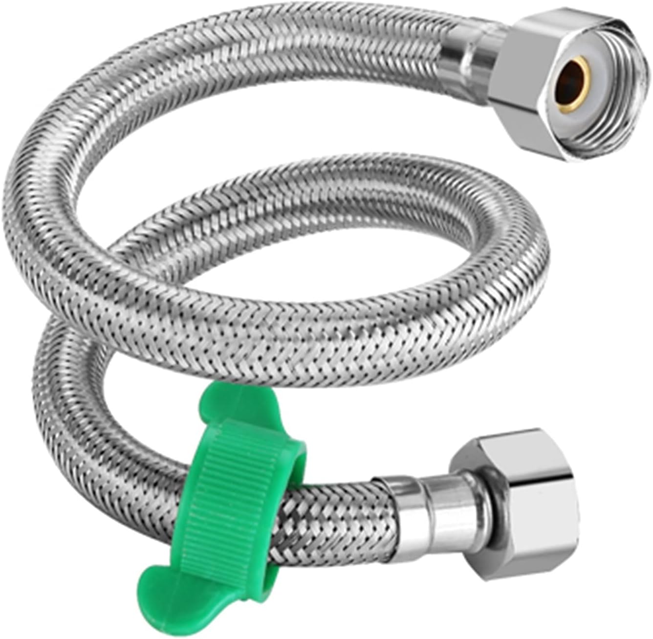 準備しておくと便利：ステンレスフレキ用継手の種類と活用法 AISHANBAIHUODIAN G1 / 2 304ステンレス鋼のトイレの配管ホースアングルバルブホース給湯器フレキシブル配管ホー