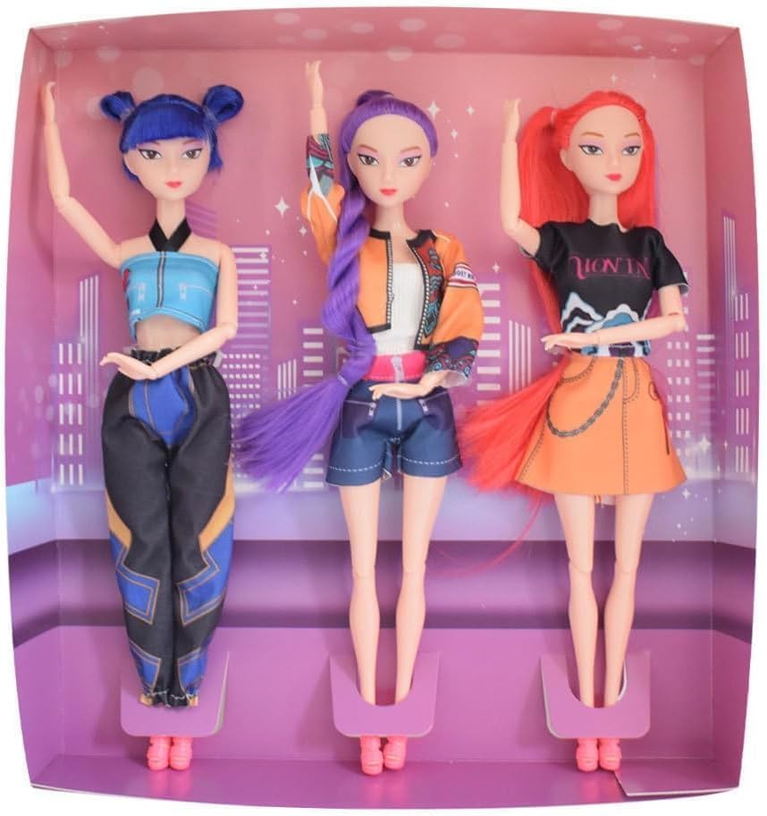 OLKIHNSDU Demon Hunters 11.5 Fashion Doll for Articulated Girl Group Doll Perfect Christmas and Birthdays Toy Gift for Girls Fans