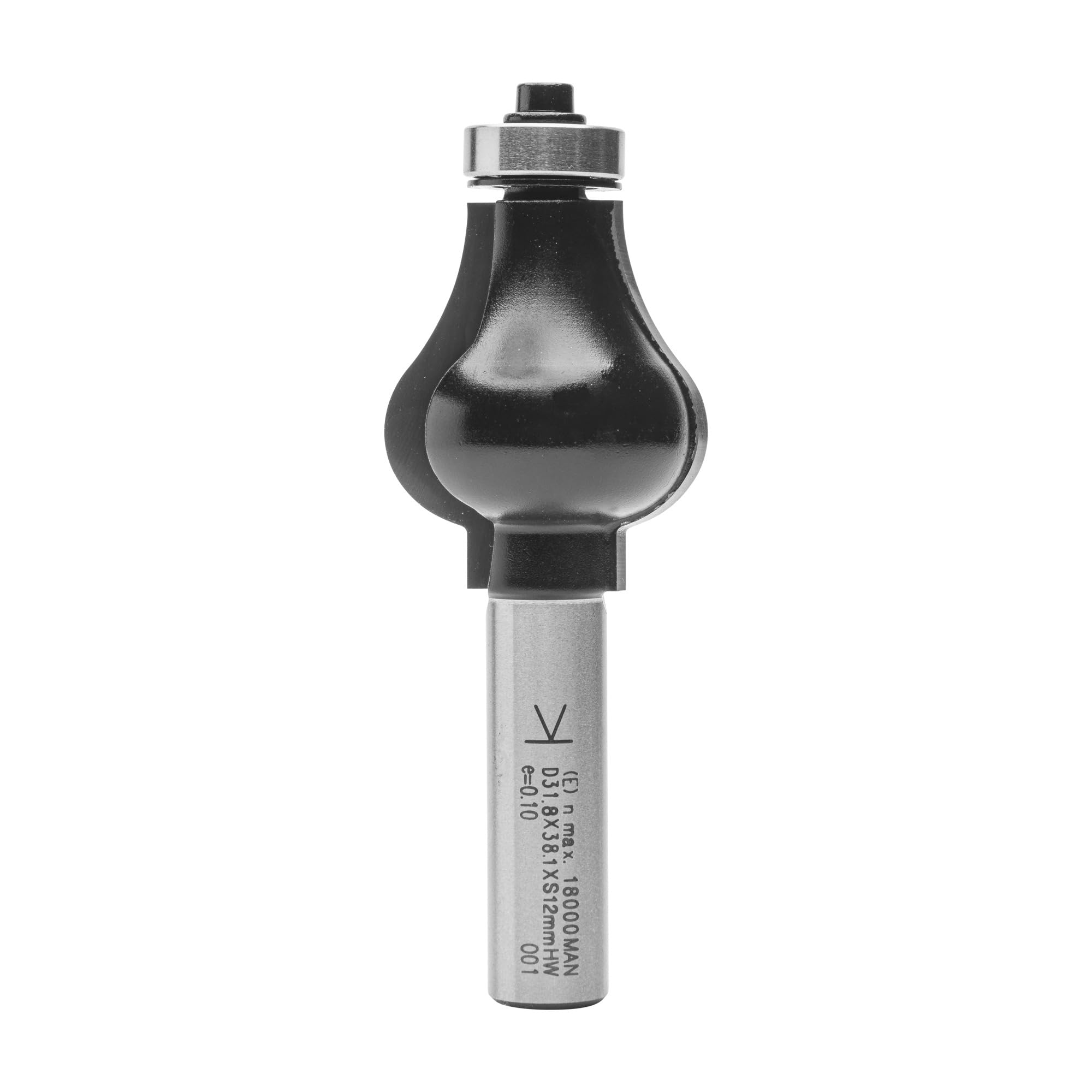ENT 16770 Frez do poreczy profil 2 w wegliku, chwyt (S) 12 mm, srednica (D) 31,8 mm, NL 38,1 mm, R1 9,5 mm, R2 25,4 mm, SL 40 mm