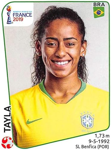 Miniatura 1 de 2019 Panini FIFA Women's World Cup France Album Stickers (Individual Sticker Only) Soccer #222 Tayla Brazil 2 Inch by 2 12 Inch Collectible Sticker
