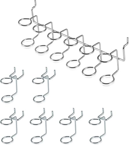 SPEEDWOX 7 piezas de tablero de clavijas para destornillador, ganchos surtidos para multiherramientas, organizador de herramientas de doble anillo,