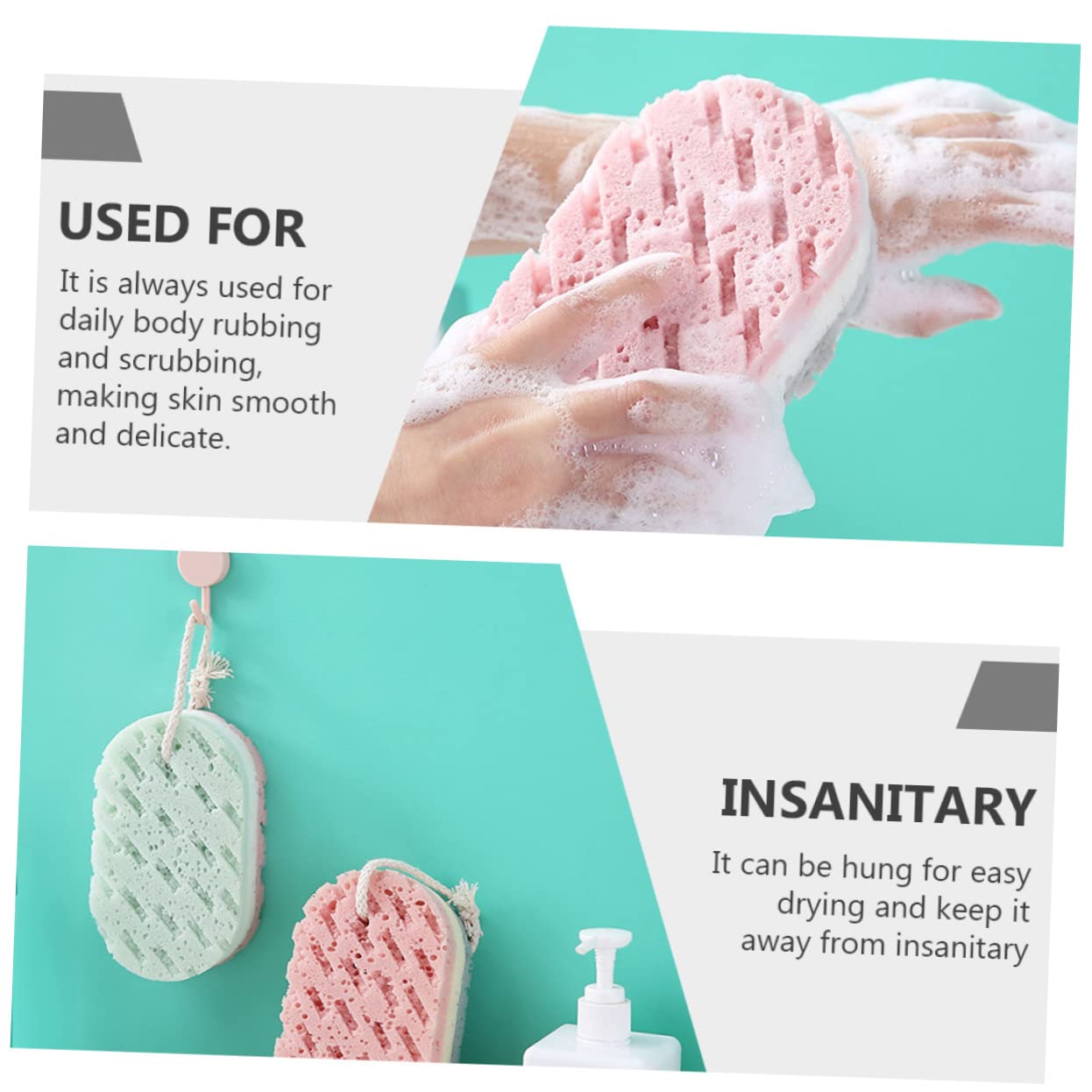 Healeved 16piezas Esponjas Exfoliantes Para Baño De Esponjas Ducha Coloridas Para Eliminar Piel Muerta y Relajar El Cuerpo
