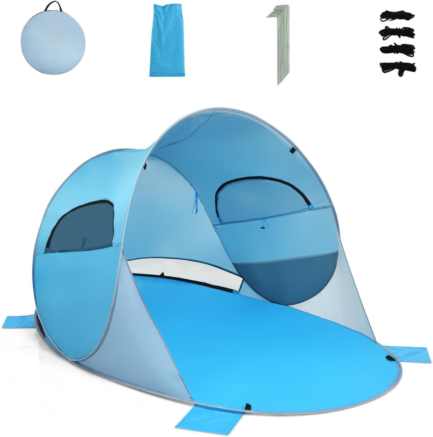 OCOOPA Strandmuschel Pop Up,großes PopUpStrandzelt für 4 Personen