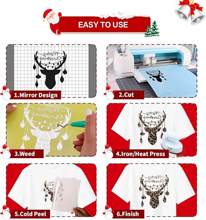 Image of HTVRONT Leopard HTV Heat Transfer Vinyl Rolls - 12 inch x 5ft